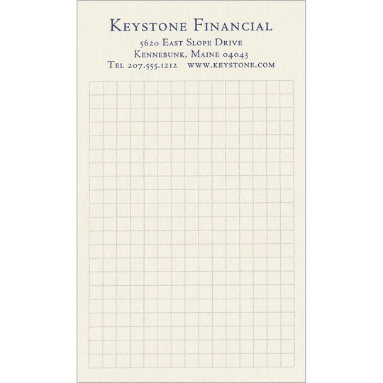 Gridded Ecru Jotter Cards